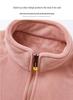 Unisex Thick Fleece Jacket with Velvet Lining, Large Size, Ideal for Outdoor Wear and Layering.