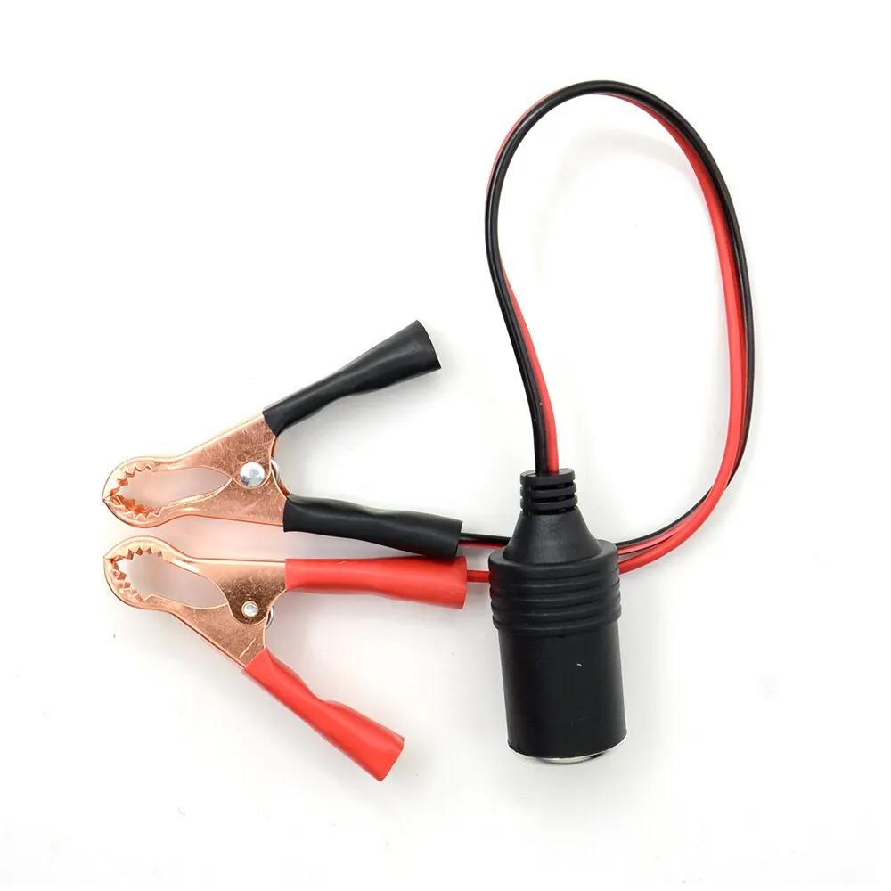 Car High Power Pure Copper Battery with Clip To Cigarette Lighter Female Socket 12V 24V Volt 220W Car Socket Plug