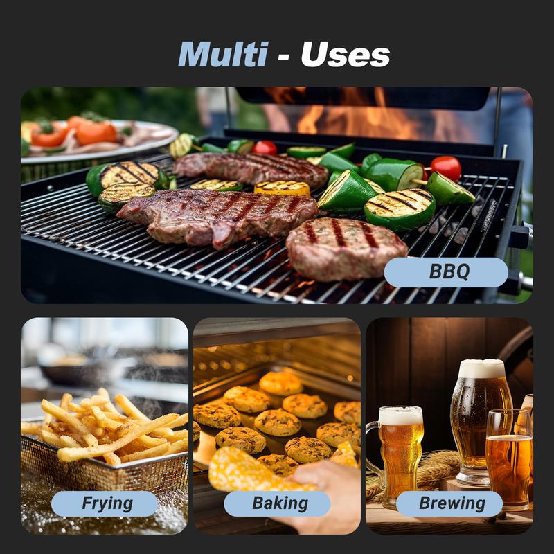 INKBIRD IHT-21K Instant Read Meat Thermometer, 0.5s, IP65 Waterproof, K Sensor, Magnetic, VA LCD, for Grilling, Baking, Brewing