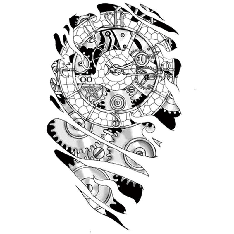 Наклейка на татуировку на руку с цветком, крылья ангела, череп, ветер, набор для переноса на воду, водонепроницаемая наклейка на татуировку