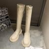 Сапоги-трубы женские 2025 осень/зима новый стиль толстая подошва толстый каблук модные и стройнящие рыцарские сапоги обувь на платформе