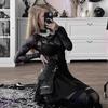 Punk Gothic Black High Waist Black Skirts Women Sexy Patchwork Bandage Mini Skirt Female Streetwear Summer