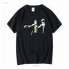 BANKSY PULP FICTION WOMENS T SHIRT Sizes Small to XL long or short sleeves vintage Washed designer clothes Unisex Comfortable