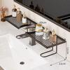 Yousheng Faucet Holder U-Shaped Large Capacity Design Organizer No Drilling Waterproof Rust-Proof Drainage Rack for Toothbrushes Cups Facial Cleanser