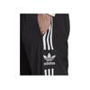 adidas Оригинальные брюки-джоггеры с полосатым принтом и логотипом бренда Trefoil, мужские черные IA6355