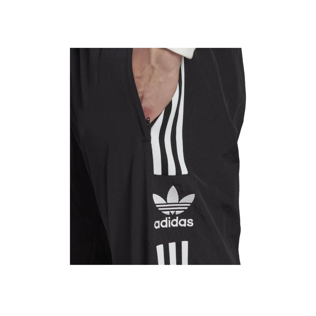 adidas Оригинальные брюки-джоггеры с полосатым принтом и логотипом бренда Trefoil, мужские черные IA6355