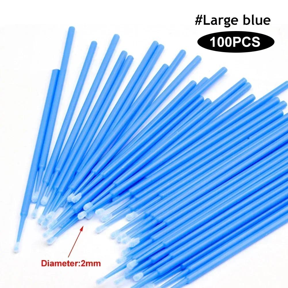 100 шт. Щеточка для чистки ресниц, микроватные палочки для наращивания ресниц, отдельные микрощеточки для ресниц, инструменты для снятия макияжа