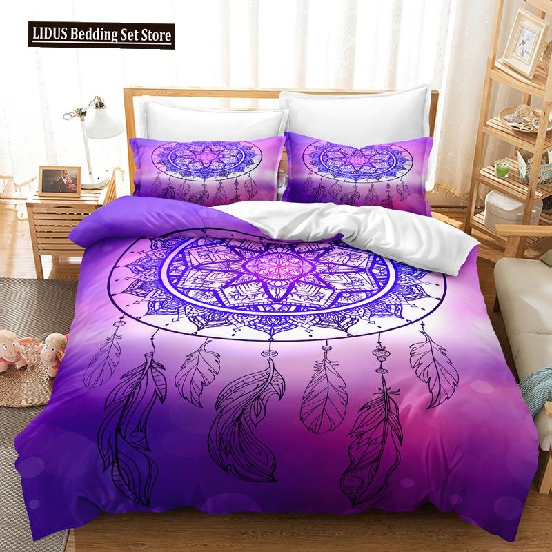Комплект пододеяльника Ловец снов размера кинг, квин, племенной, экзотический, цветочный, богемный стиль, полиэстеровый комплект постельного белья для детей, девочек, мальчиков, подростков