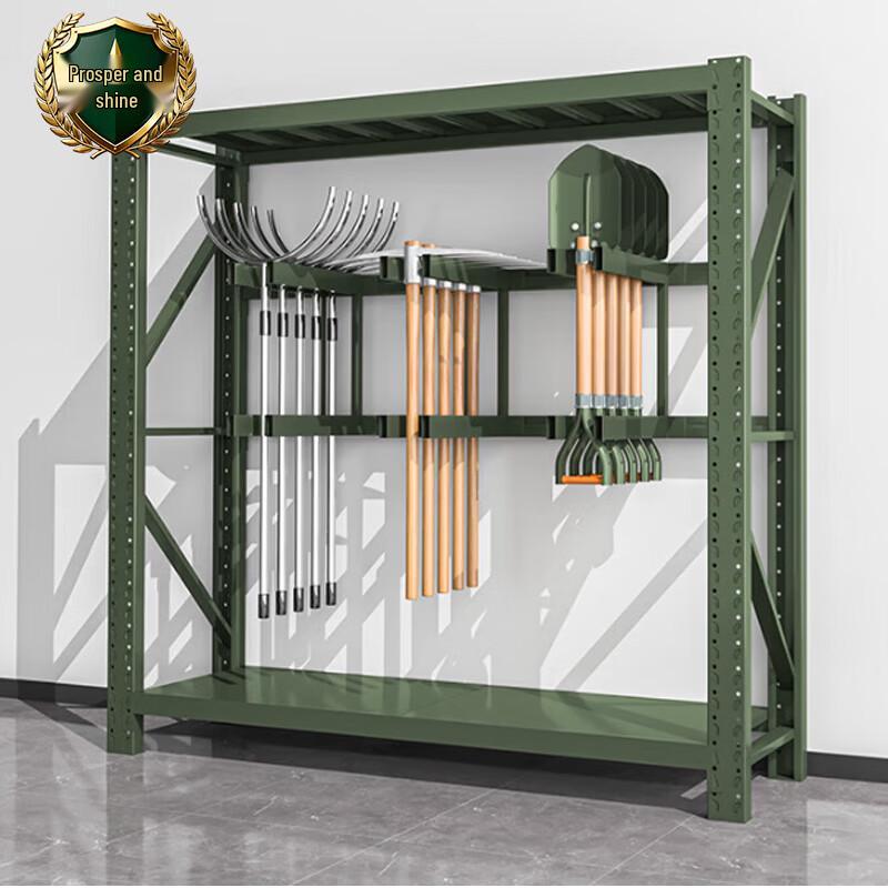 Military Green Movable Shovel Storage Rack
