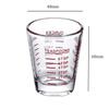 Measuring Cup, Espresso Shot Glass, 30ml Shot Glass Set, Graduated Glass, Sake Glass, Wine Glass, Measuring Glass (Black, Red)
