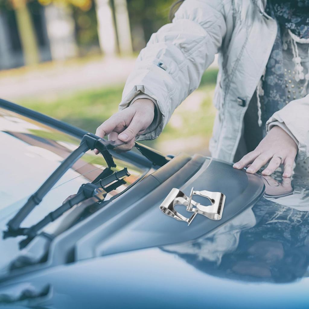 Iplusmile 1 Pair Wiper Linkage Clip Windshield Wiper Linkage Bush Wiper Motor Linkage Rod Clip Link Repair Clip Metal Silver