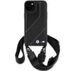 Bmw Bmhcp15S23Pscck Iphone 15 / 14 / 13 Czarny/Black Hardcase M Edition Carbon Stripe & Strap