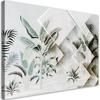 Canvas Print, Green Leaves 3D