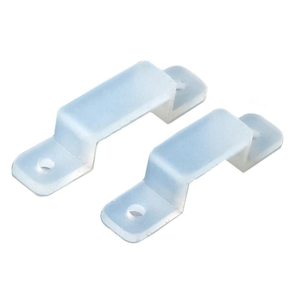 100 шт. Силиконовые фиксирующие клипсы для светодиодной ленты, без затенения, монтажные кронштейны для светодиодной ленты, фиксация светодиодной ленты