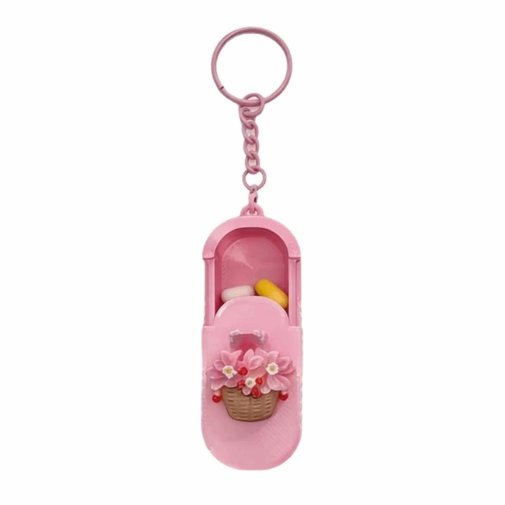Compact Portable Pill Case Keychain Waterproof Travel Medicine Organizer Gift