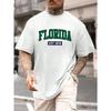 Men's Summer Letter Interest Printed Retro Casual Cotton Men T-Shirt Fashion Round Neck Couple Short Sleeve Casual T-shirt