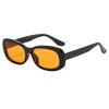 Oval Sunglasses for Women Thick Narrow Rectangle Frame Multi‑Color Gradient Lens UV400 Protection Men Street Party Beach Vacation Fashion Sun Glasses