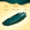Exquisite Plate Stylish Porcelain Creative Feather Shape Food Plate Home