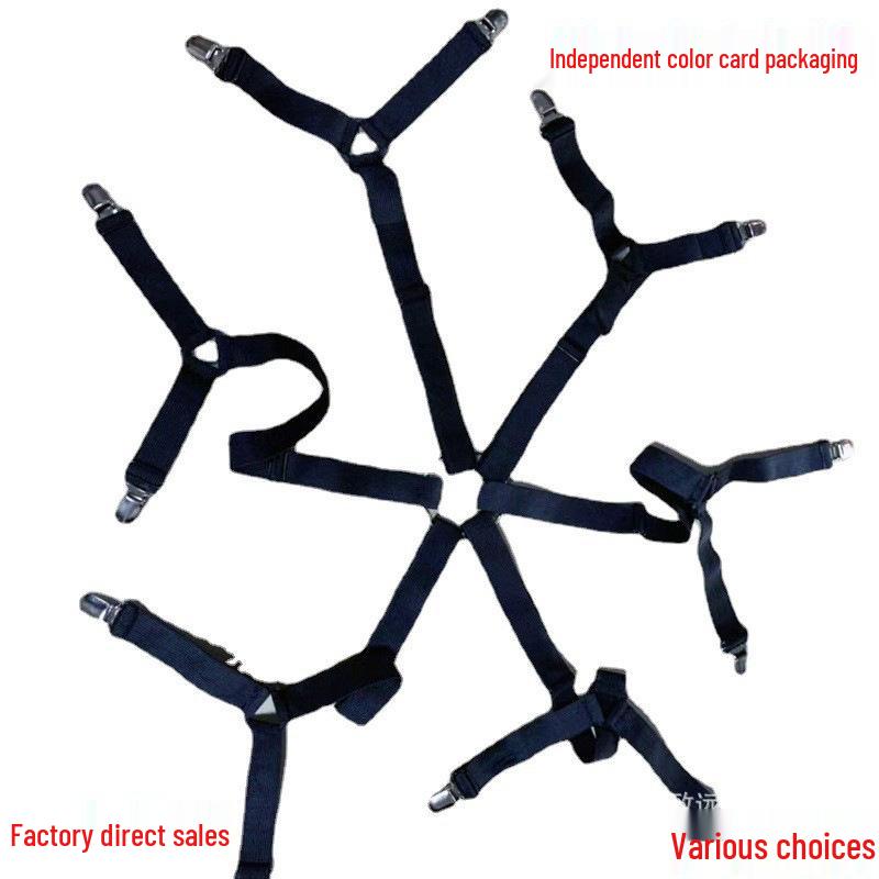 Регулируемый 6-сторонний фиксатор для простыни с 12 зажимами – Противоскользящий и надежный захват