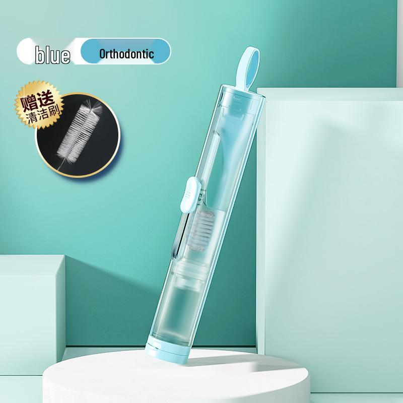 ETravel 2-в-1 Портативная Складная Зубная Щетка и Зубная Паста для Ортодонтического Ухода