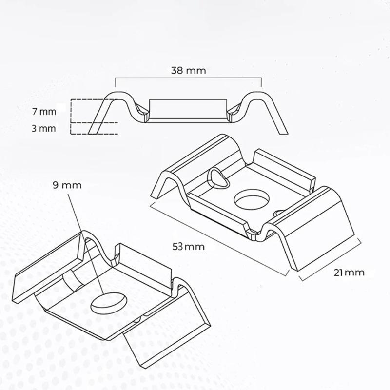 Крепежные зажимы для ограждения 10X Нержавеющая сталь Сетка для ограждения Кронштейн Держатель Противоугонный дизайн Крепление для барьера Металлический кронштейн