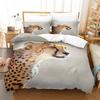 Animal Leopard Bedding Sets Quilt Bed Cover Comforter Duvet Cover Pillow Case 2-3 Pieces Sets Kids Adult Bedroom Decoration
