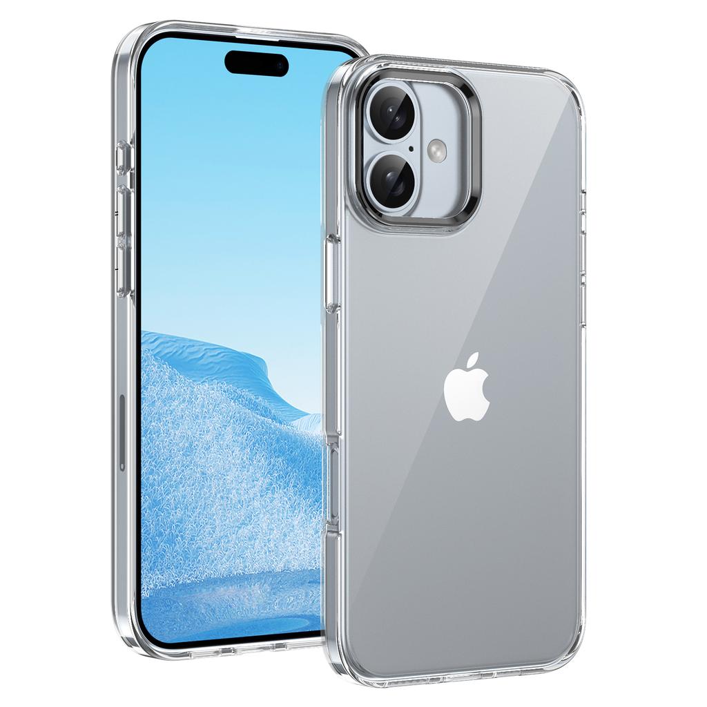 For iPhone 16 Clear Phone Case Hard PC Anti-Scratch Mobile Phone Back Cover