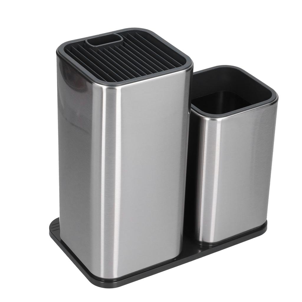 Держатель для ножей 2 в 1 с органайзером для разделочной доски из нержавеющей стали, кухонный аксессуар для хранения