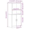 Kitchen Cabinet Smoked Oak Finish 57 x 41.5 x 131.5 cm Particleboard