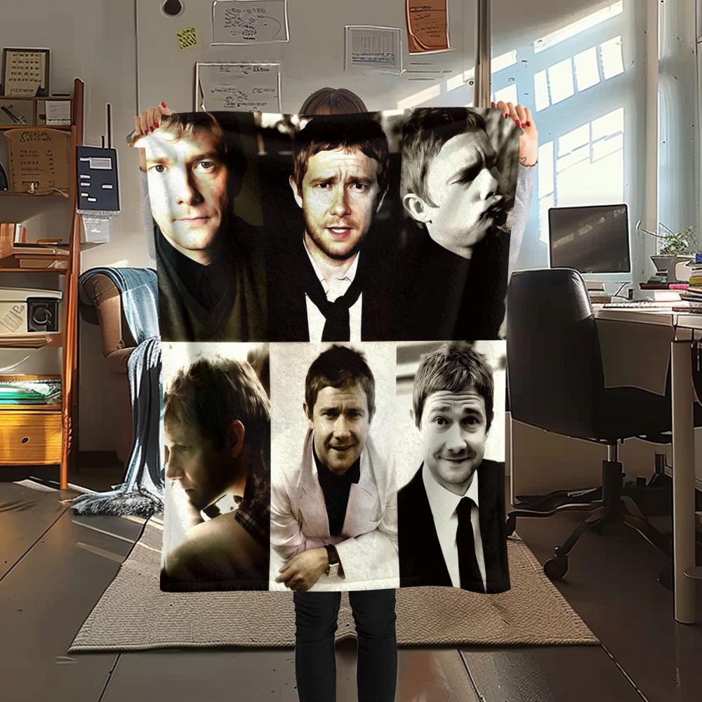 John Watson Printed Flannel Blanket, soft throw for bedroom sofa, washable, fan merchandise, great gift.