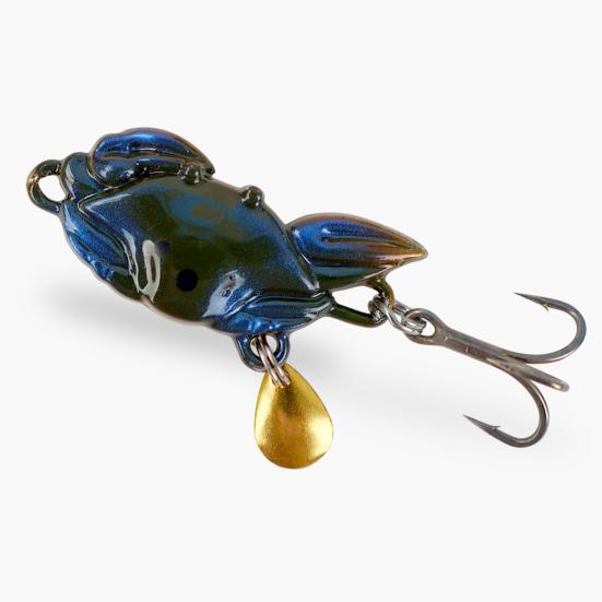 3.5CM/10G Metal Crab Spinner Blade Lure with Hook Long Casting Crab Bait with Rotating Sequin Spoon Spinnerbait Saltwater Freshwater Fishing