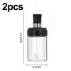 Sauce Jar Transparent Glass Combination Spoon With Lid Canisters Storing Seasoning Spices Salt Sugar 26-27s