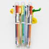 6 In 1 Color Multi Function Ballpoint Pen 0.5mm Novelty Multi-color Children's Gifts Korean Stationery 6 Colours Ball Point Pen