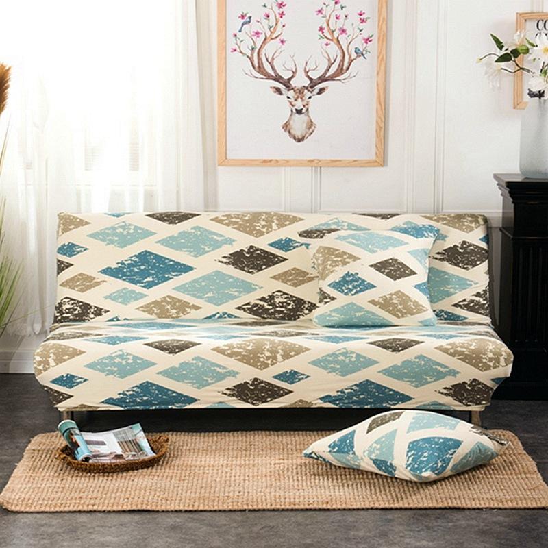 Чехол для футона с цветочным принтом, эластичный чехол для дивана-футона без подлокотников, мягкий чехол для футона с эластичным дном, защитные чехлы для мебели для дивана-кровати, которые можно стирать