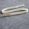 Meier Women's waist chain pearl elastic belt rhinestone inlaid buckle thin belt