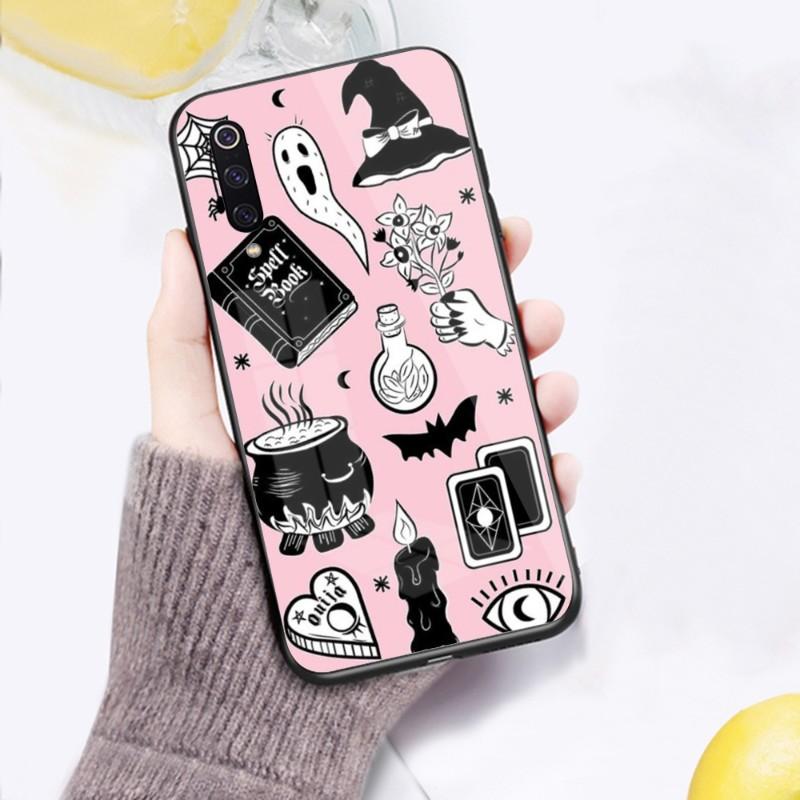 Чехол для телефона Witches Moon Tarot Witch для Xiaomi 12 11T 10 9 Redmi Note 11 10 10S Pro Redmi 9 9A 8, черный, из поликарбоната, стеклянный чехол для телефона