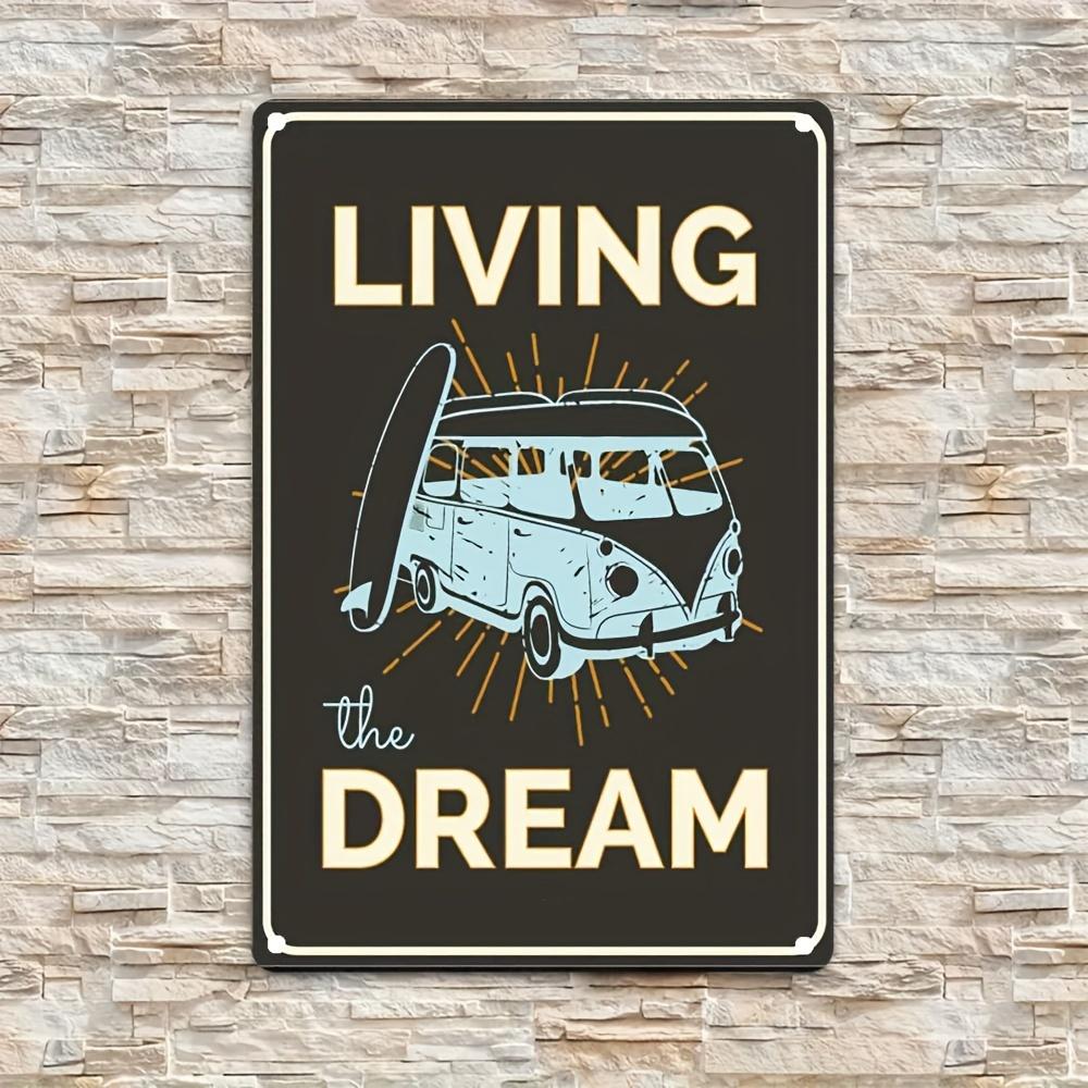 Iron Art Dream Logo Beach Surfer Gift Hippie Car Owner Decoration Retro Metal Wall Art Fun Bar Kitchen Sign ENS