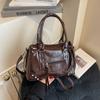 2025 Autumn and Winter Retro New High-end Single Shoulder Crossbody Rivet Boston Pillow Bag Handbag