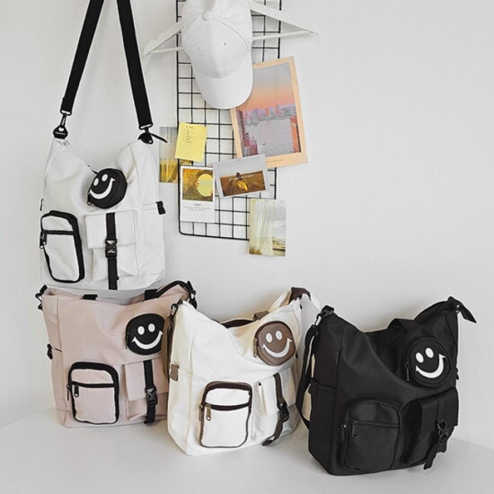 Fromheaven Smile Pocket Casual Shoulder Cross Bag