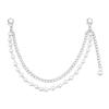 1 Piece Diy Handles Butterfly Cross Pearl Pendant Shoulder Bag Chain Replacement Bag Accessories Multi-Layer Metal Bag Chain