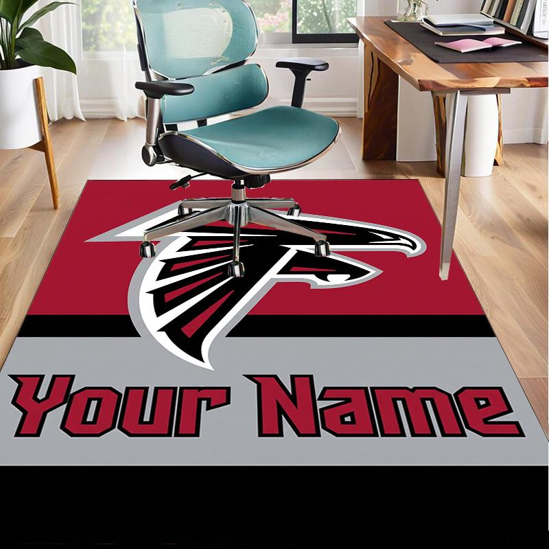 Custom Name Rug Atlanta Logo Area Rug Suitable for Indoor And Outdoor,Carpets for Homes, Offices,Living Rooms,Home Decor,Christmas Gift