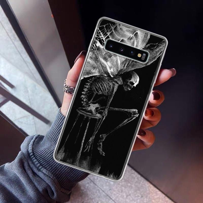 Gothic Fashion Skull Phone Case For Samsung Galaxy S26 S25 Edge S24 S23 Ultra S22 Plus S21 S20 FE Soft TPU Back Cover Funda Gala