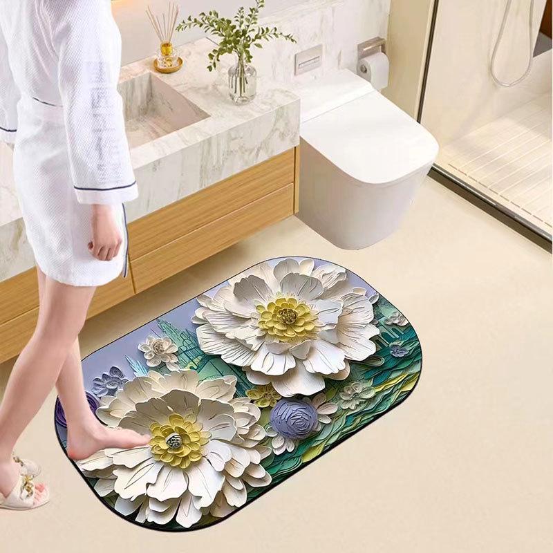 Мягкий, нескользящий коврик для ванной комнаты Daisy Diatom Mud — быстросохнущий и толстый водопоглощающий коврик