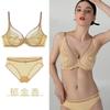 Summer underwear women's big breasts show small breasts, thin breathable collection, full cup collection, anti-sagging bra