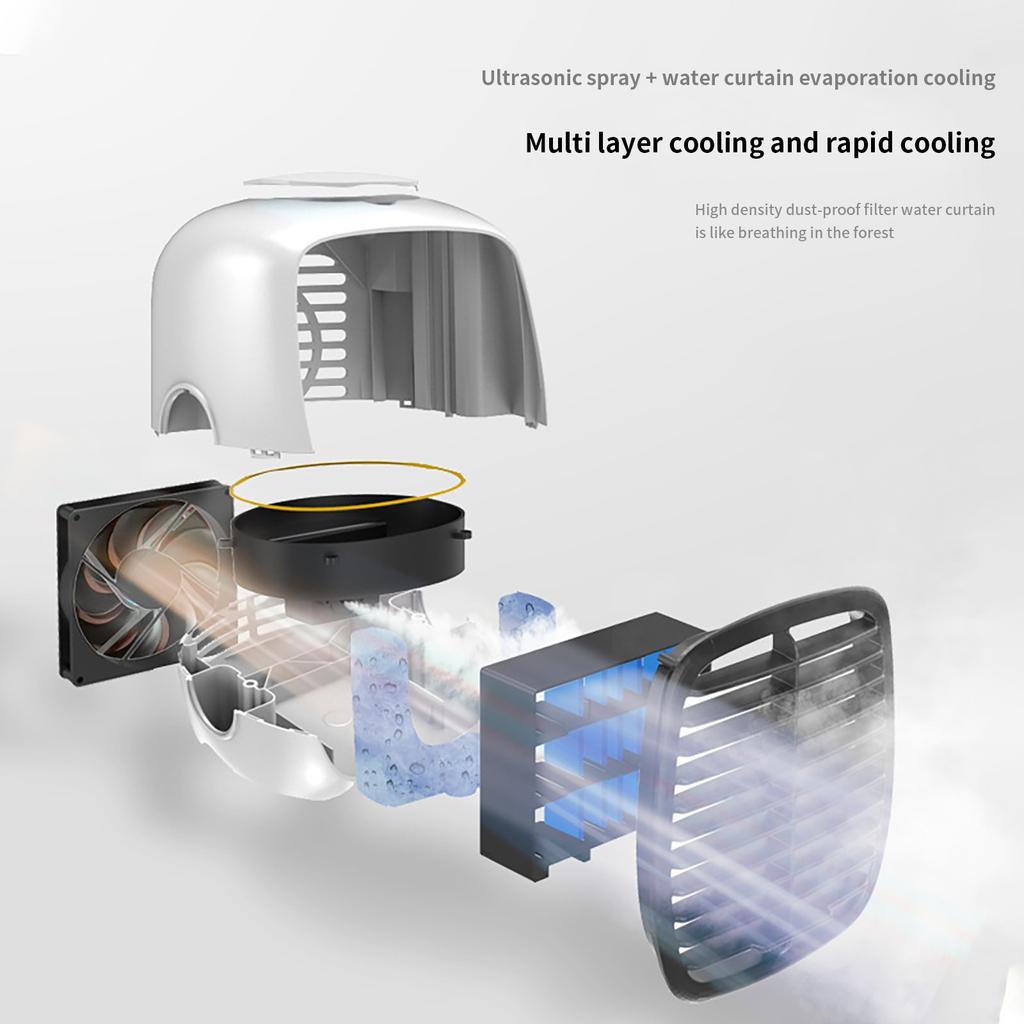 Portable Mini Conditioning Fan Household Refrigerator Desktop Cooler In Dorm