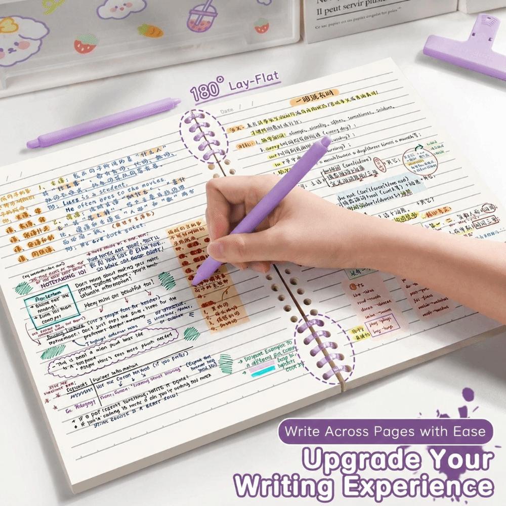 Gradient Color Loose-leaf Notebook A5/B5 Binder Journal Multi-functional Notepad  Studnets