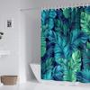 Tropical Green Palm Leaf Bathroom Shower Curtain Plant Printed Waterproof Fabric Shower Curtain Home Bathroom Decoration