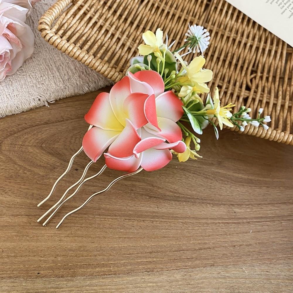 Vintage Water-Sprinkling Festival Hair Clip Fresh Floral Headwear Side Bangs