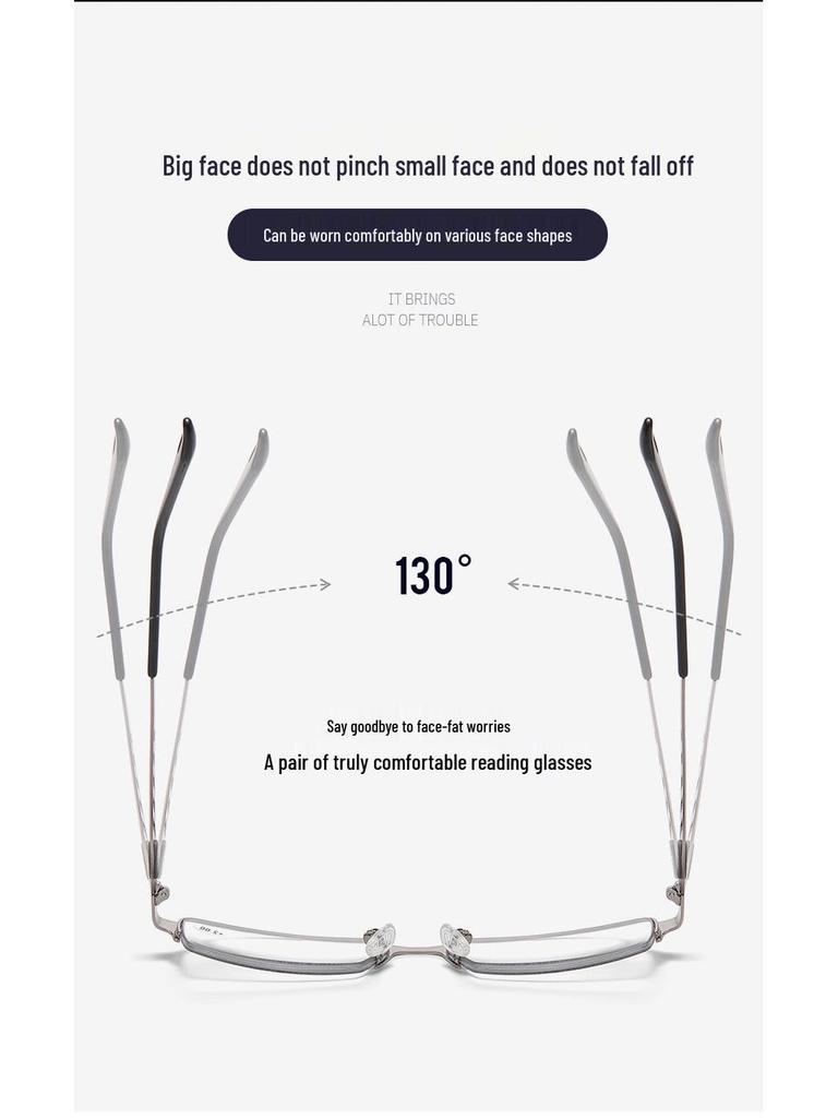 Фотохромные мультифокальные очки для чтения с защитой от синего света для мужчин и женщин - Металлическая оправа, для бизнеса, Высокое разрешение