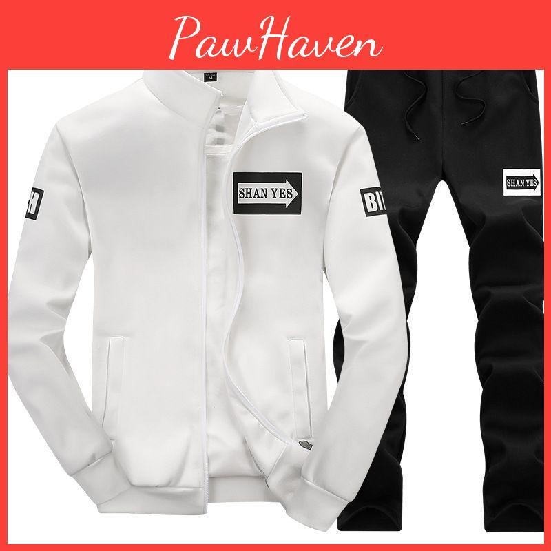 Spring Autumn Mens Outdoor Sports Leisure Twopiece Suit For Running Training